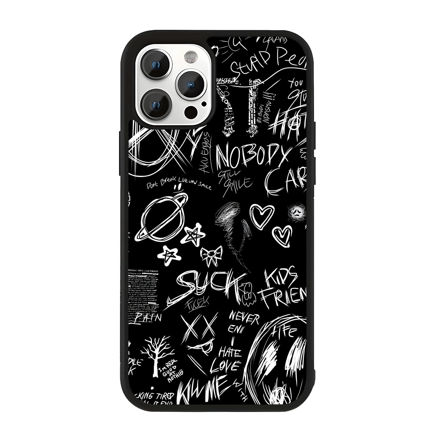 Nobody Care Collage Glass Case Cover