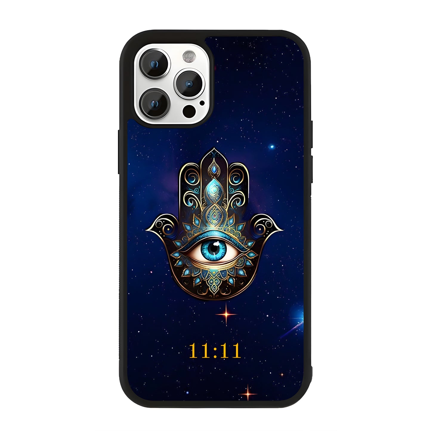 Hamsa 11:11 Menifest Glass Case