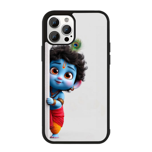 Curious Krishna Peek Glass Case