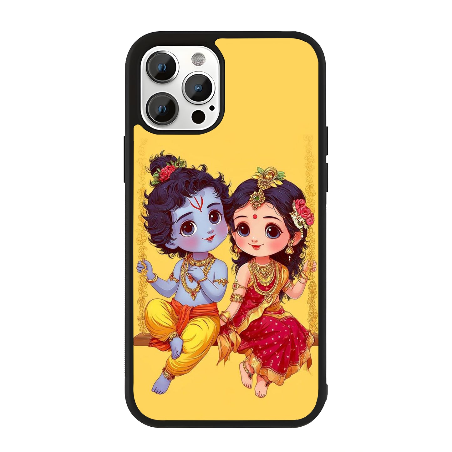 Eternal Love Radha Krishna Swing Glass Case