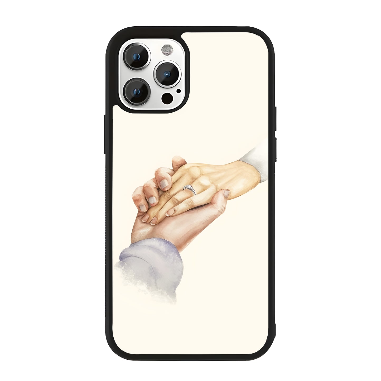 Hand in Hand Love Glass Case