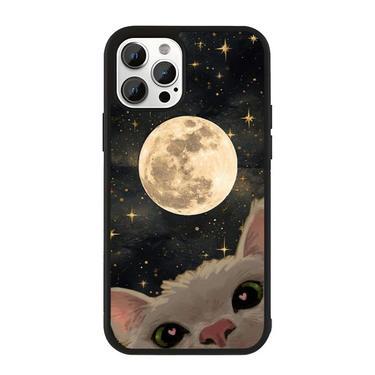 Moonlit Meow Glass Case