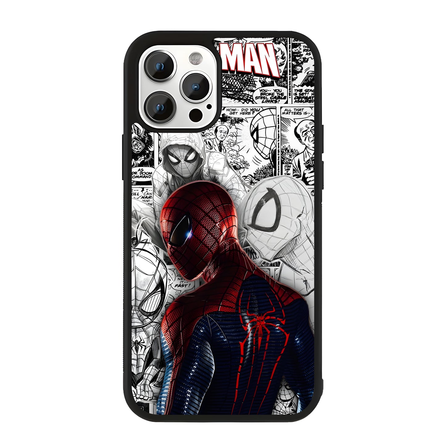 Spider Man Collage Art Glass Case Cover